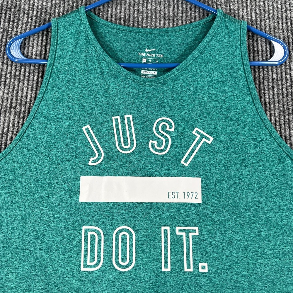 Nike Tank Top Shirt Womens XL Extra Large Green Sleeveless Activewear Gym Run